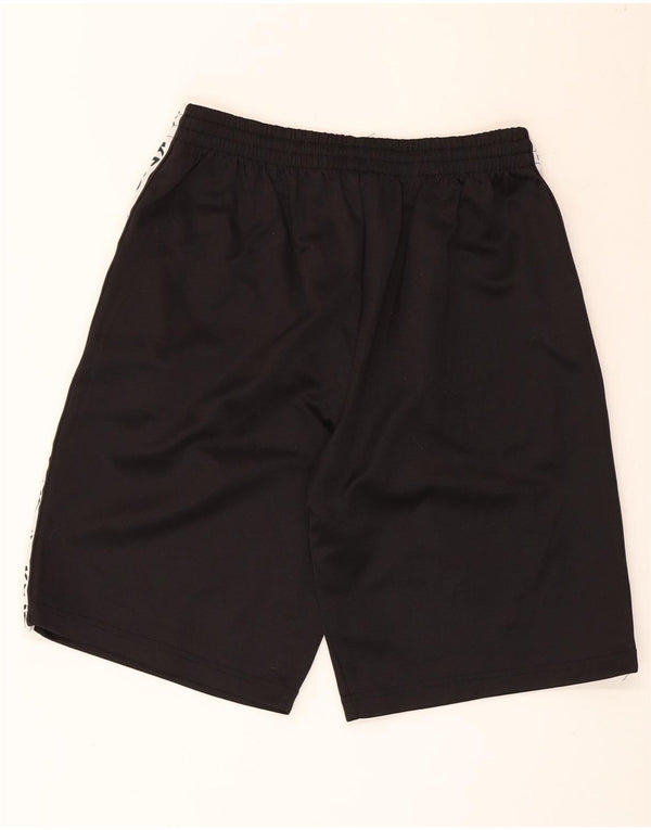 Pantaloncini sportivi grafici da uomo Kejo, poliestere color block medio nero