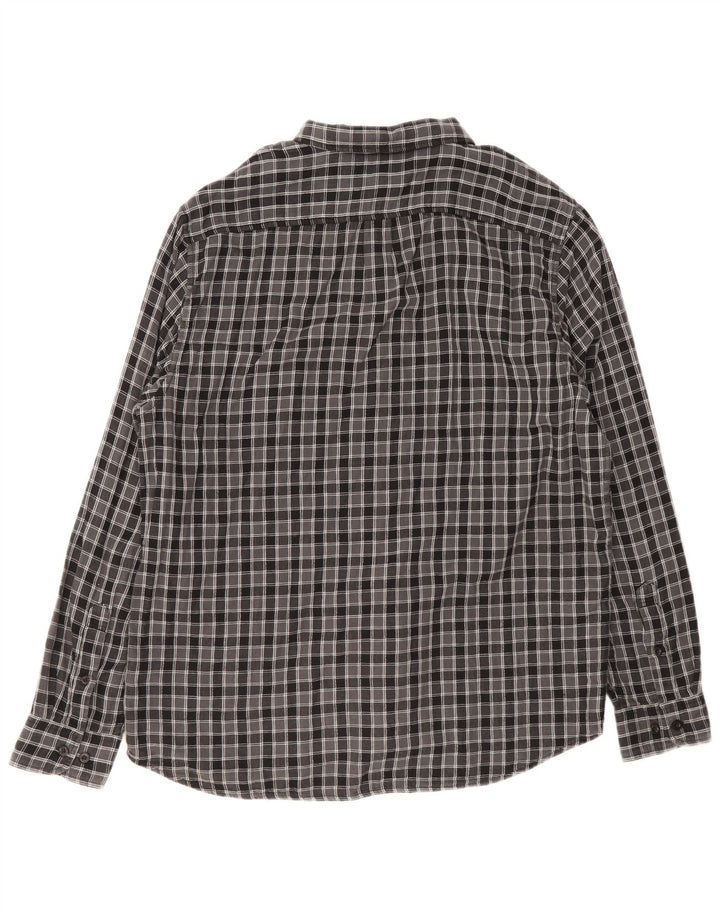 Camicia da uomo in flanella vestibilità regolare da boscaiolo Lee 2XL cotone a quadri grigio