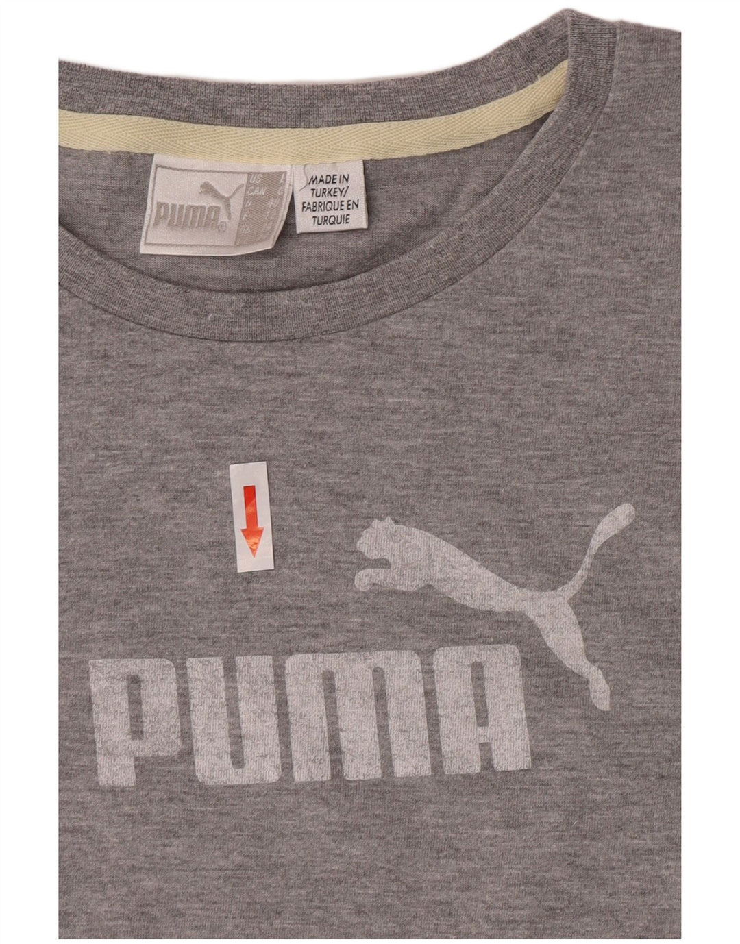 Puma Maglietta grafica da donna a maniche lunghe UK 14 Large Grigia