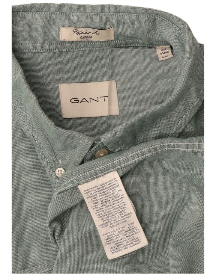 Gant Camicia da uomo vestibilità regolare taglia 45/46 2XL cotone verde