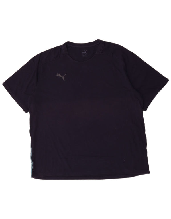 T-shirt da uomo Puma Top 3XL cotone blu navy