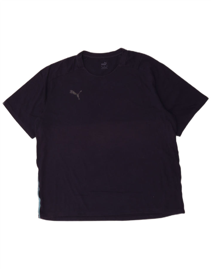 T-shirt da uomo Puma Top 3XL cotone blu navy