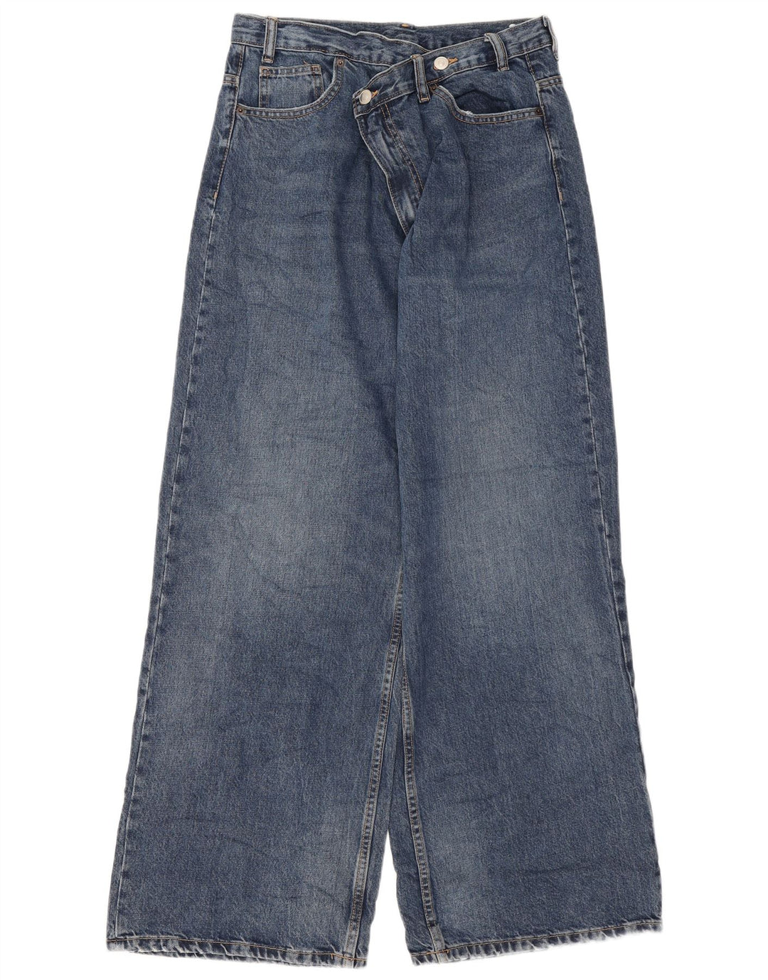 Jeans Zara da donna a gamba larga EU 38 Small W28 L31 Blu