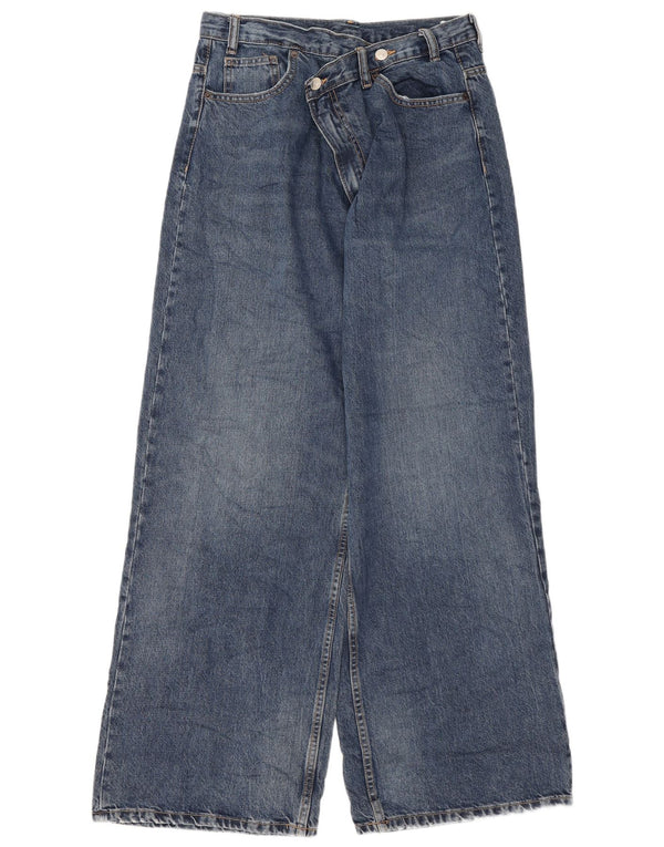 Jeans Zara da donna a gamba larga EU 38 Small W28 L31 Blu