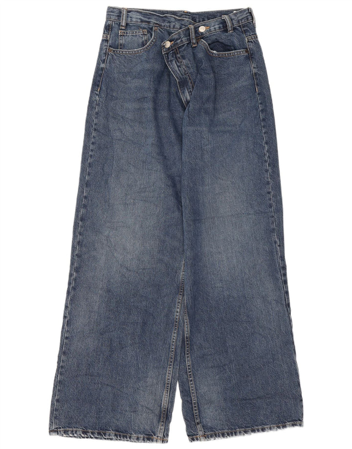 Jeans Zara da donna a gamba larga EU 38 Small W28 L31 Blu