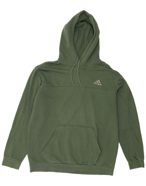 Felpa con cappuccio da uomo Adidas XL in cotone verde