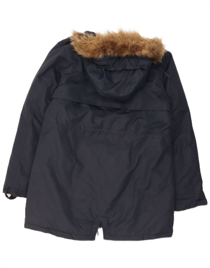 MOUNTAIN WAREHOUSE Giacca parka da donna con cappuccio UK 14 grande blu navy