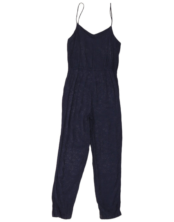 Tuta senza maniche da donna Topshop UK 10 Small Blu Navy floreale