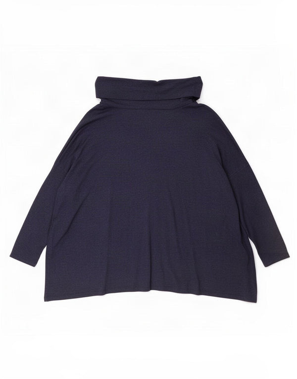 Phase Eight Top oversize da donna con maniche a 3/4 UK 10 Small in viscosa blu navy