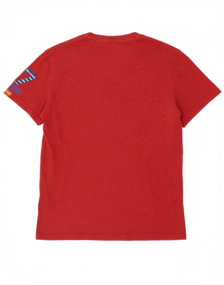 T-shirt grafica da uomo Superdry Top in cotone rosso medio