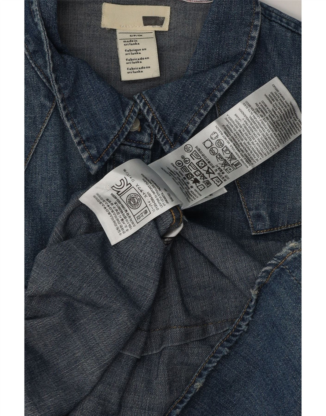 LEVI'S Mens Denim Shirt Small Blue Cotton