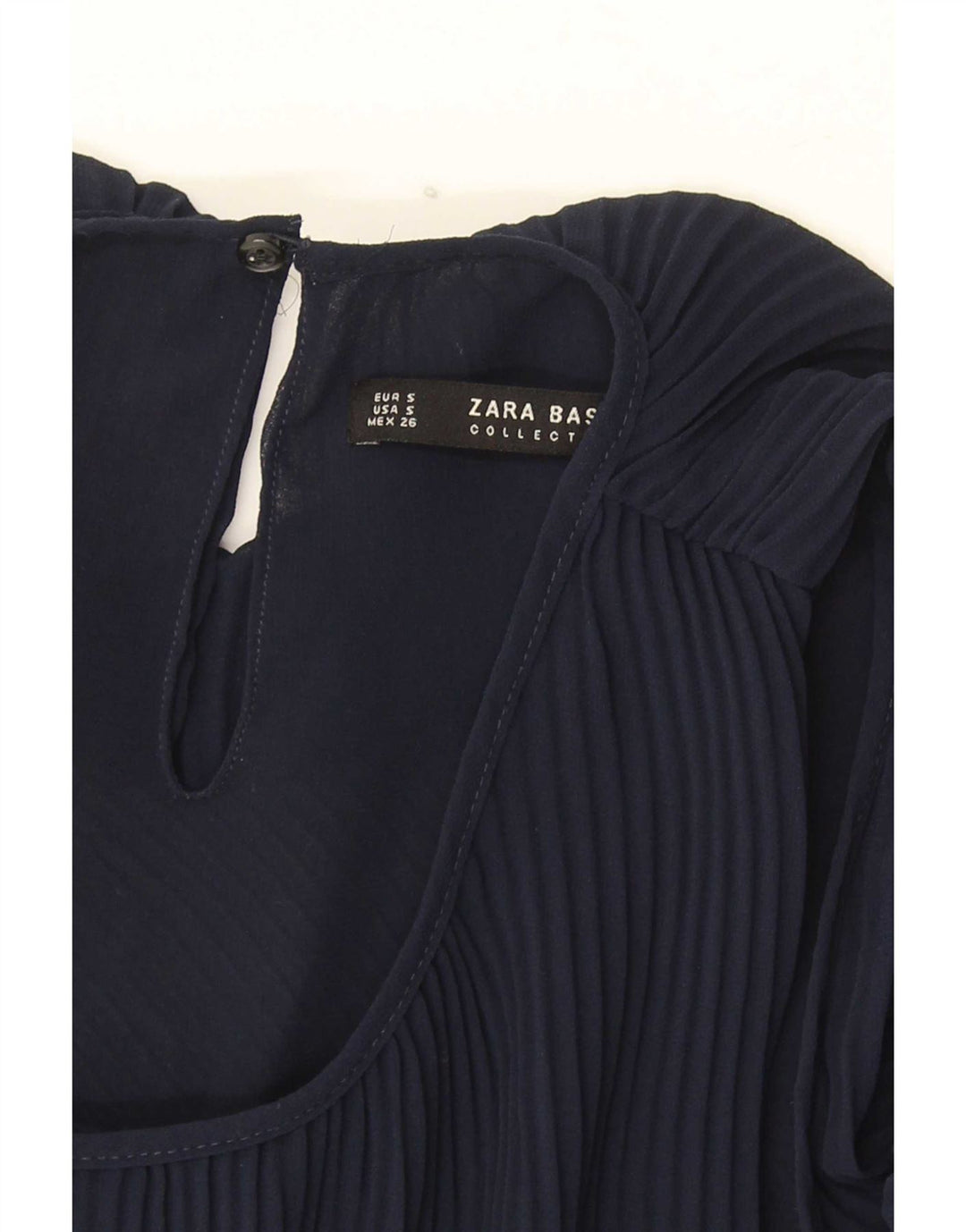 Camicetta senza maniche da donna Zara UK 10 Small Blu Navy