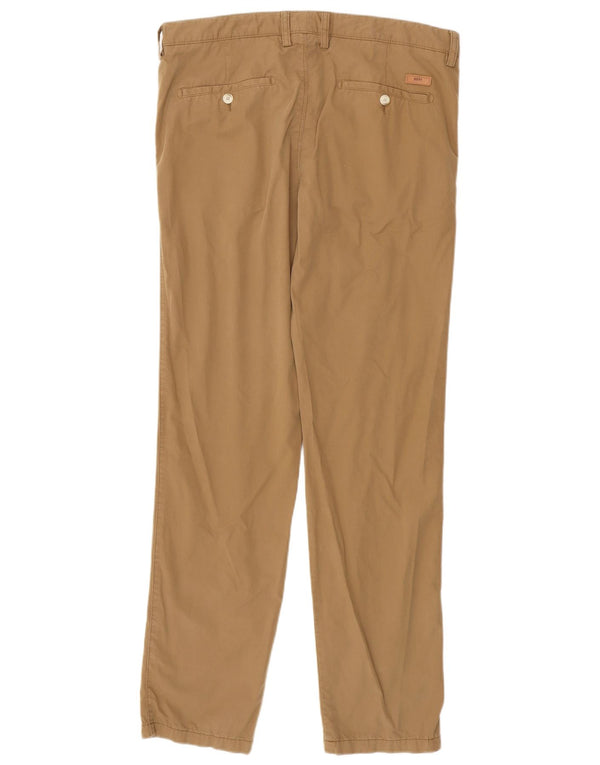 Pantaloni chino dritti da uomo HUGO BOSS EU 48 Medio W38 L33 Cotone beige