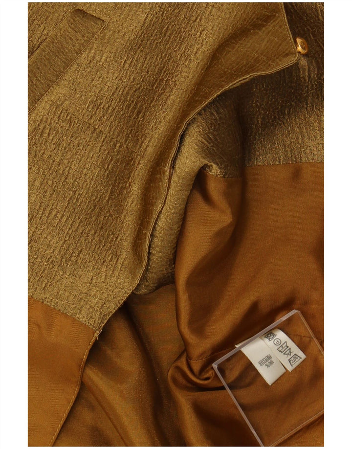 Gilet da donna VINTAGE UK 14 Poliestere floreale kaki medio