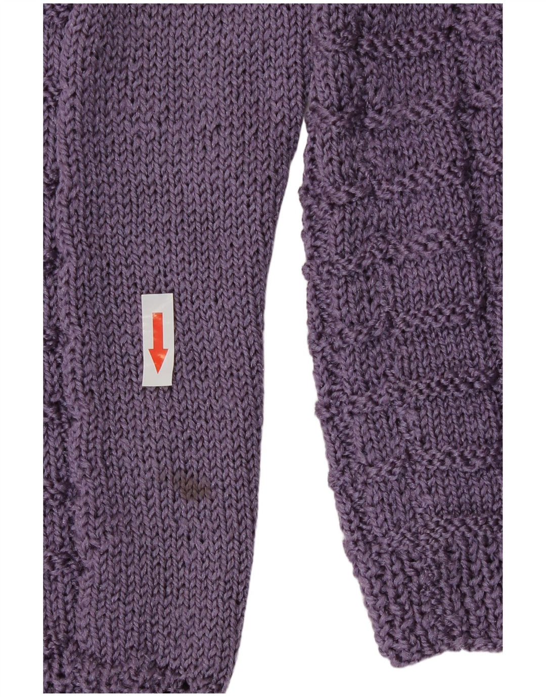 Maglione cardigan da donna vintage UK 14 viola medio