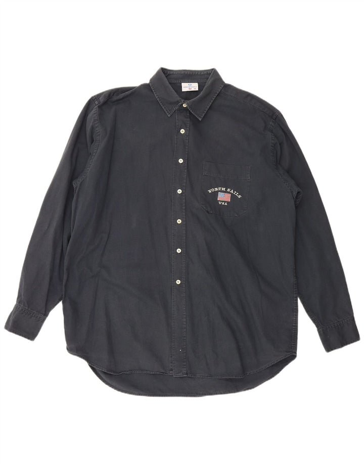Camicia grafica da uomo North Sails 2XL Nera