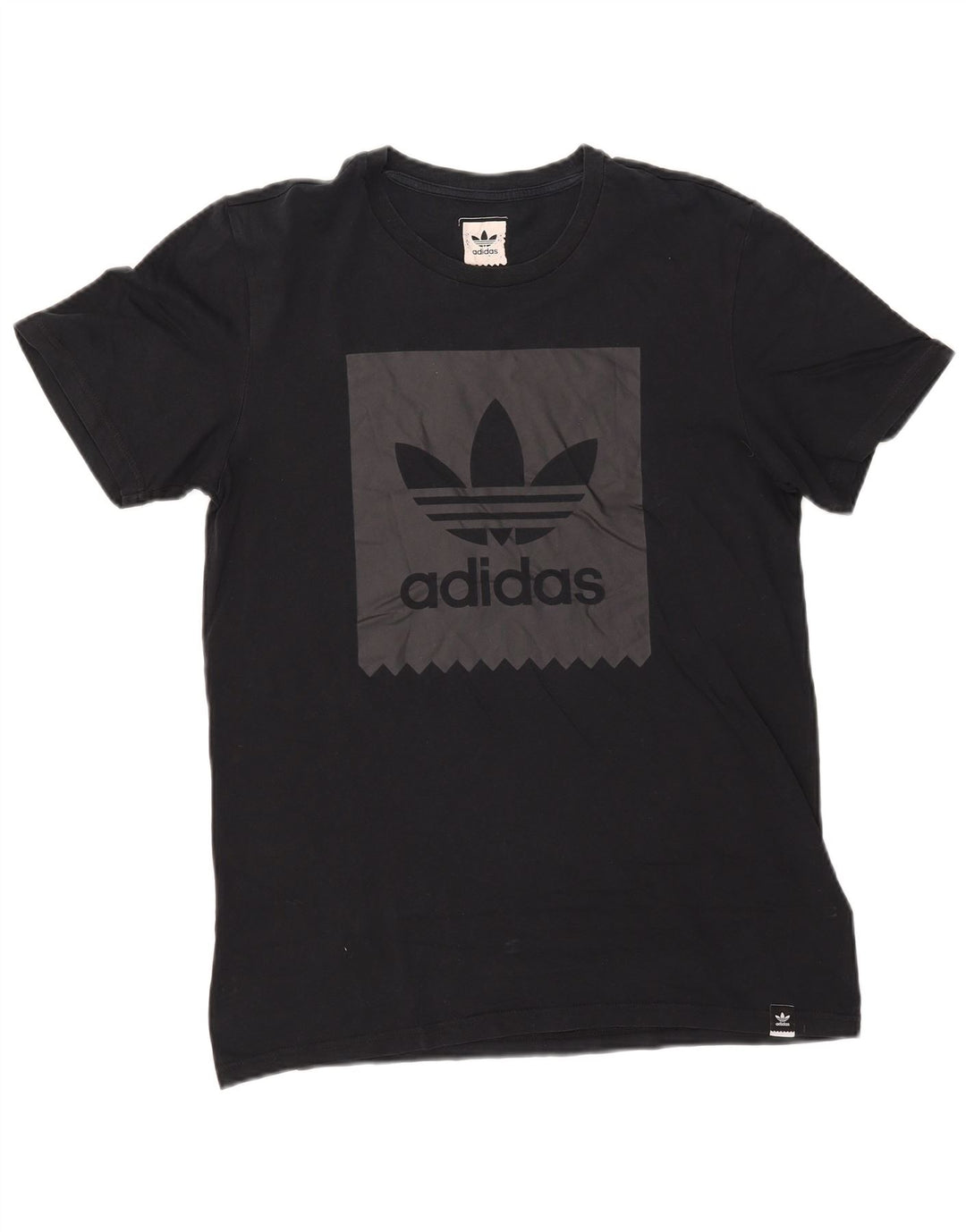 T-shirt grafica da uomo Adidas Top in cotone blu navy medio