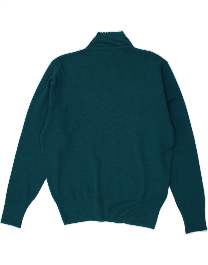 VINTAGE Womens Shawl Neck Jumper Sweater UK 12 Medium Green Vintage Vintage and Second-Hand Vintage from Messina Hembry 