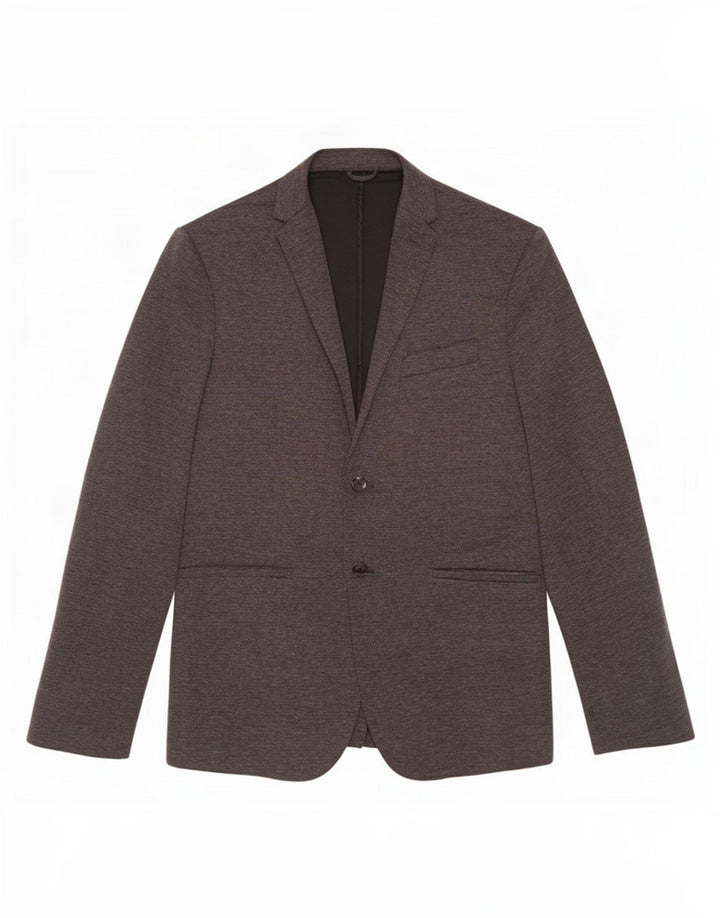 Giacca blazer da uomo a 2 bottoni Zara UK 42 XL poliestere grigio