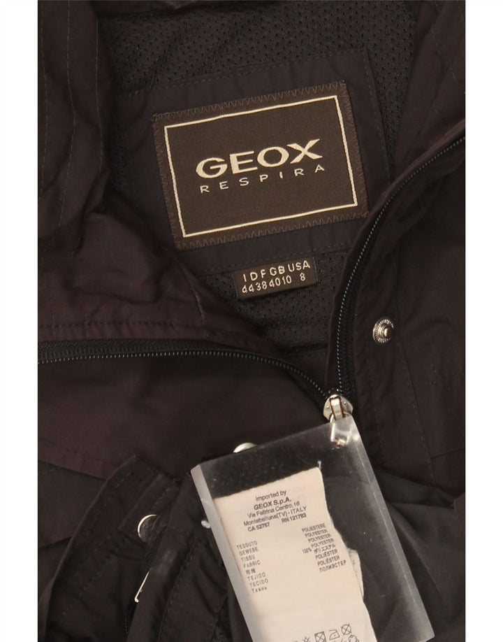 Geox Donna Respira Utility Giacca UK 10 Small Nero Poliestere