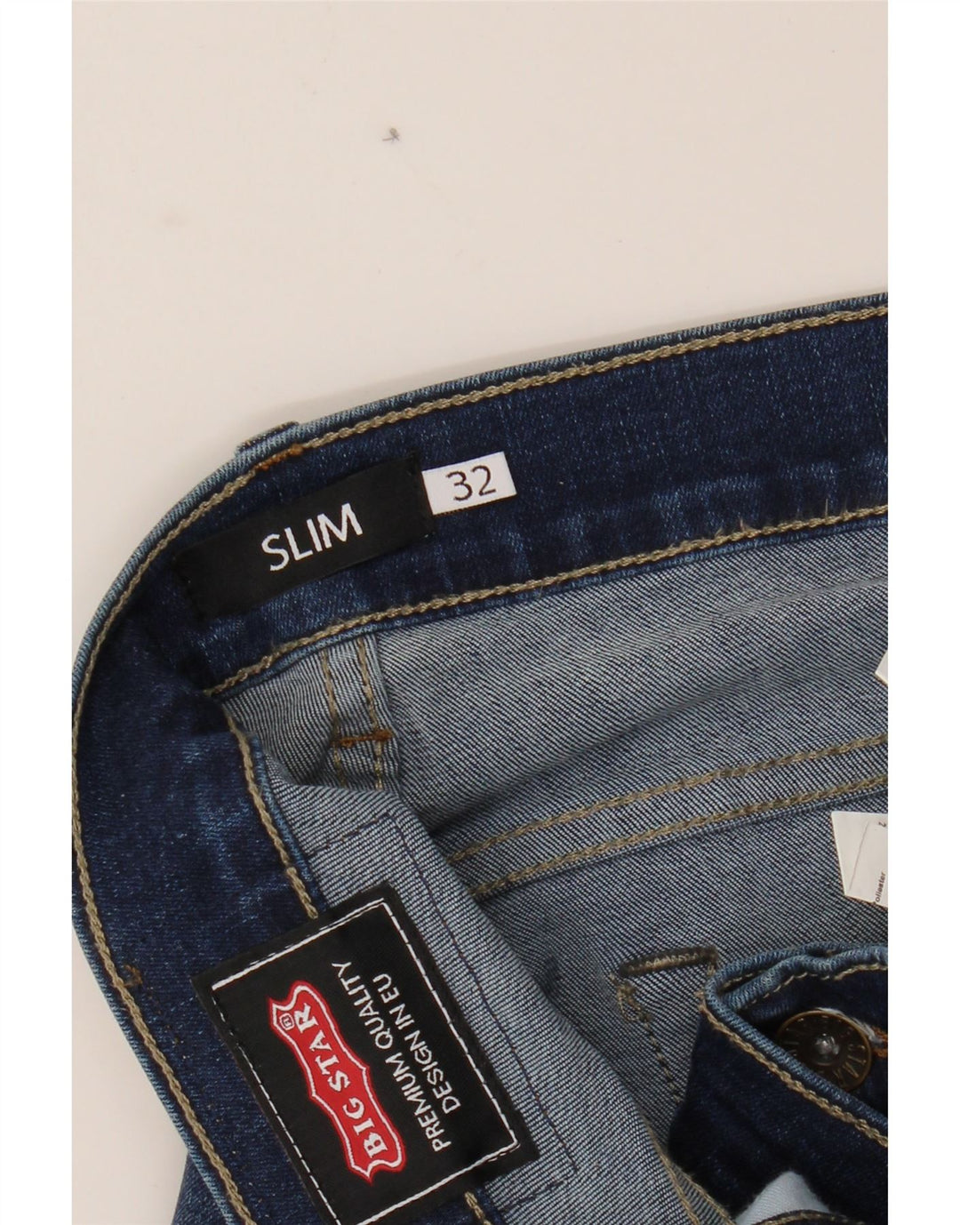 BIG STAR Mens Slim Jeans W32 L32 Blue Cotton Vintage Big Star and Second-Hand Big Star from Messina Hembry 