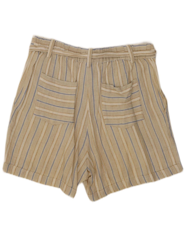 Pantaloncini casual a vita alta da donna Massimo Dutti EU 36 XS W26 Beige a righe