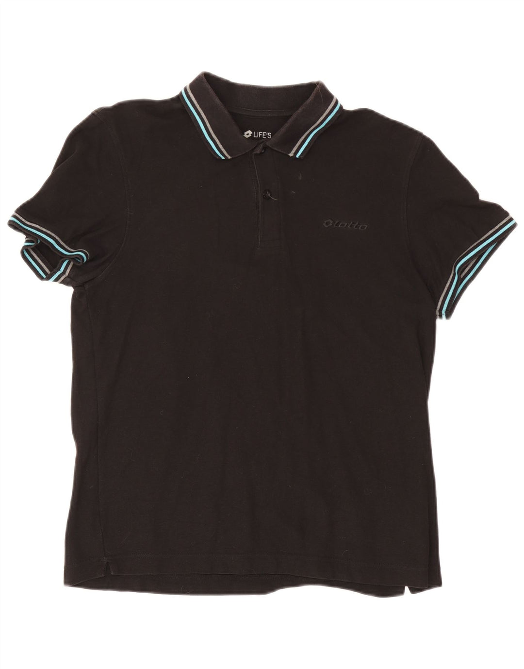 Polo da uomo Lotto Large in cotone nero