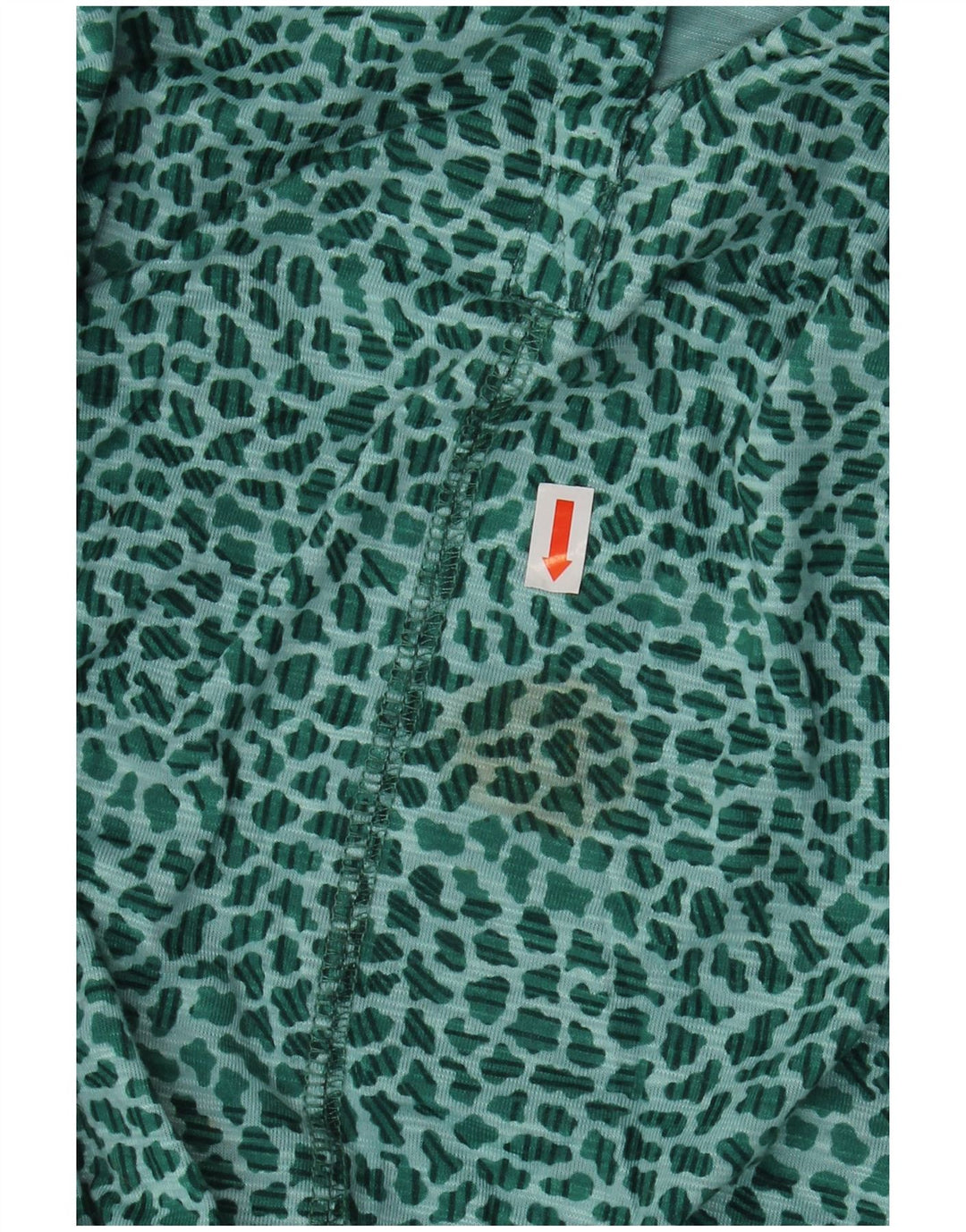 L.L.BEAN Camicetta da donna con maniche a 3/4 Top UK 22 3XL Verde stampa animalier