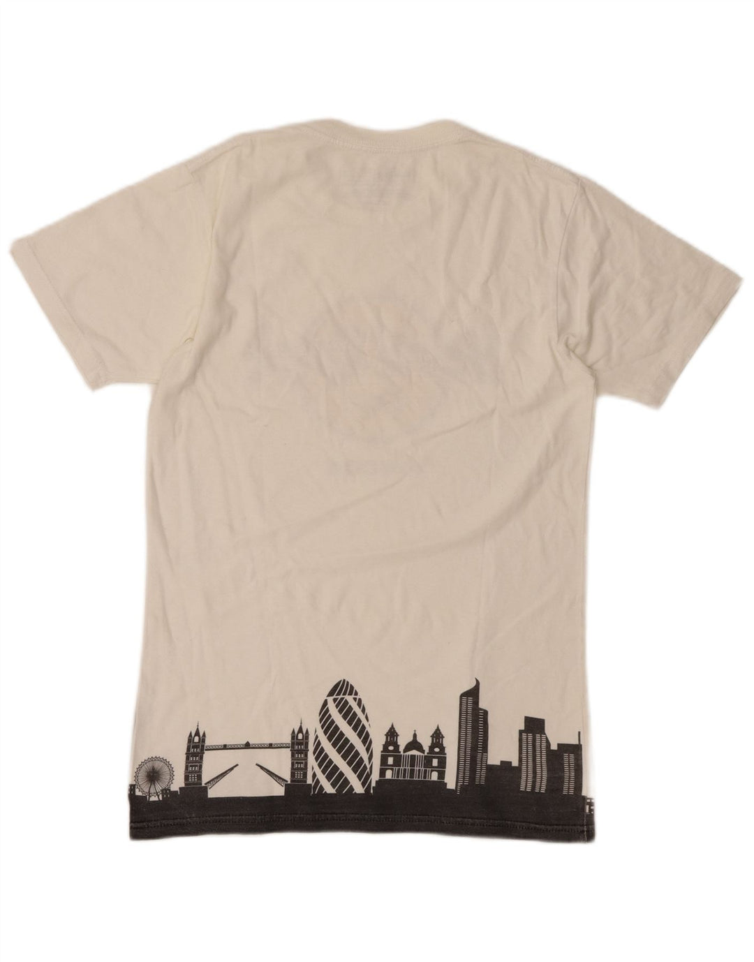 HARD ROCK CAFE T-shirt grafica da uomo di Londra, piccola, in cotone bianco