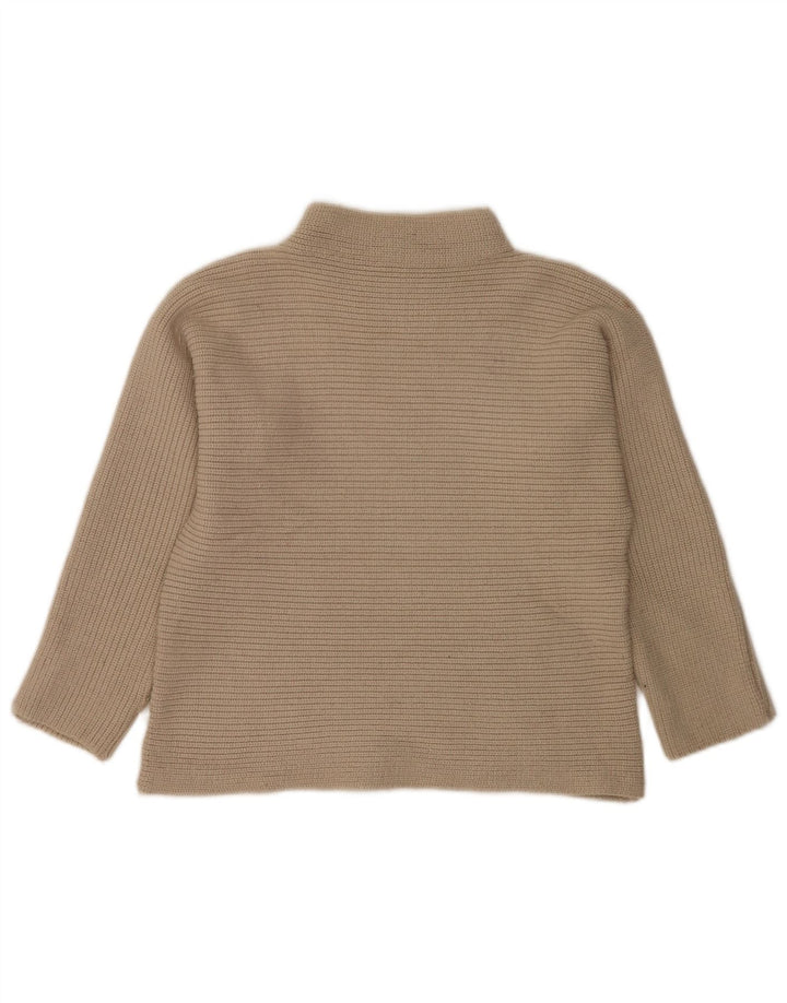 Maglione maglione a collo alto da donna Marks & Spencer UK 8 piccolo Beige