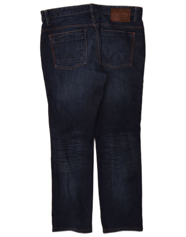 Jeans dritti da uomo Wrangler W32 L30 blu navy