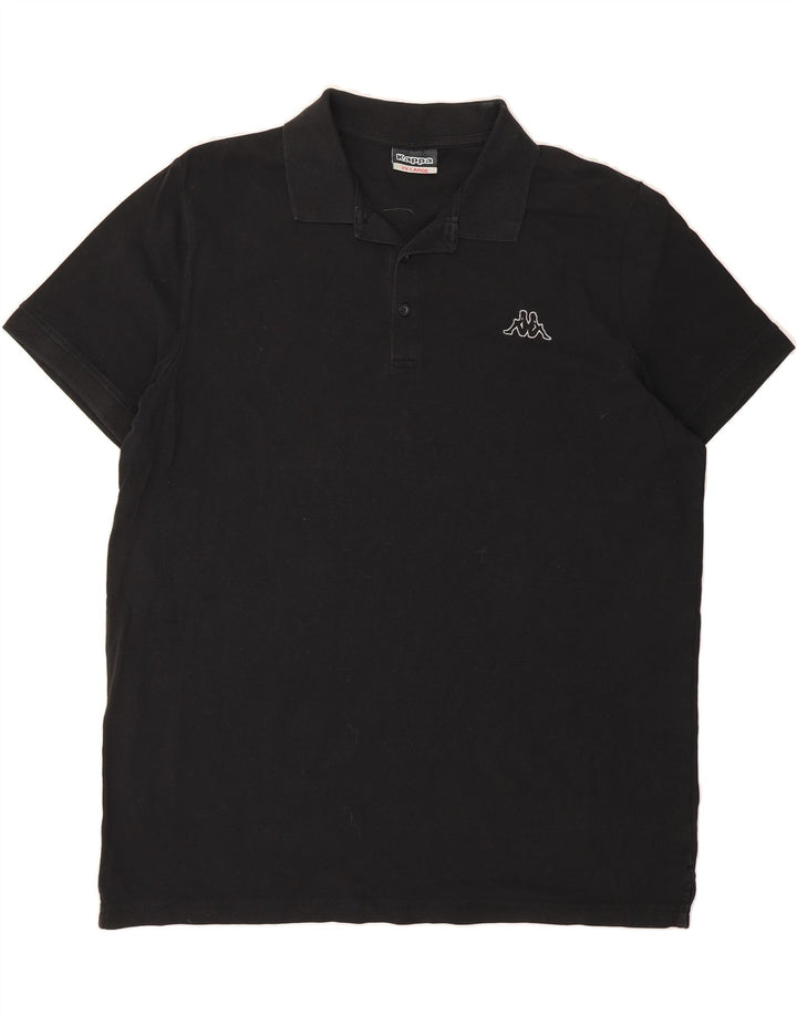KAPPA Mens Polo Shirt 2XL Black Cotton Vintage Kappa and Second-Hand Kappa from Messina Hembry 