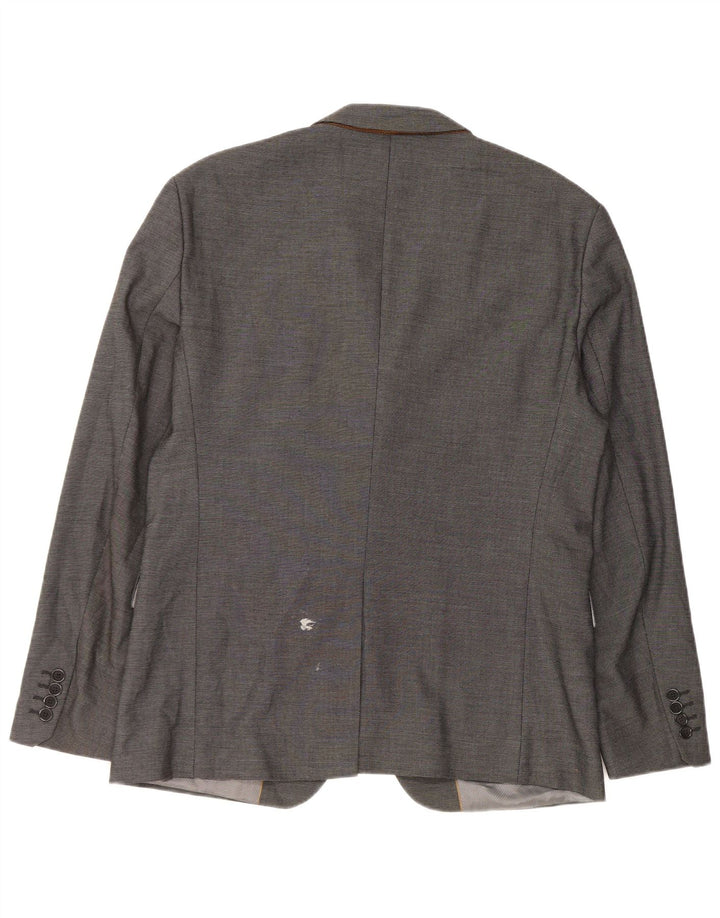 Giacca blazer da uomo a 2 bottoni Zara taglia 54 XL poliestere grigio