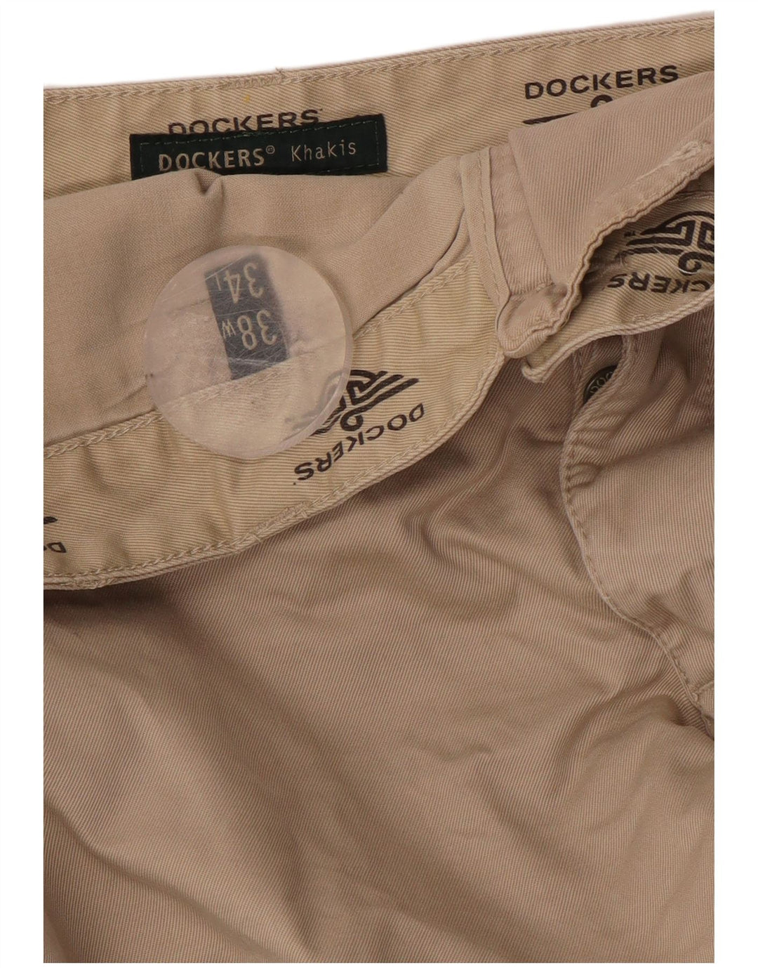 DOCKERS Pantaloni chino dritti kaki da uomo W38 L34 Beige