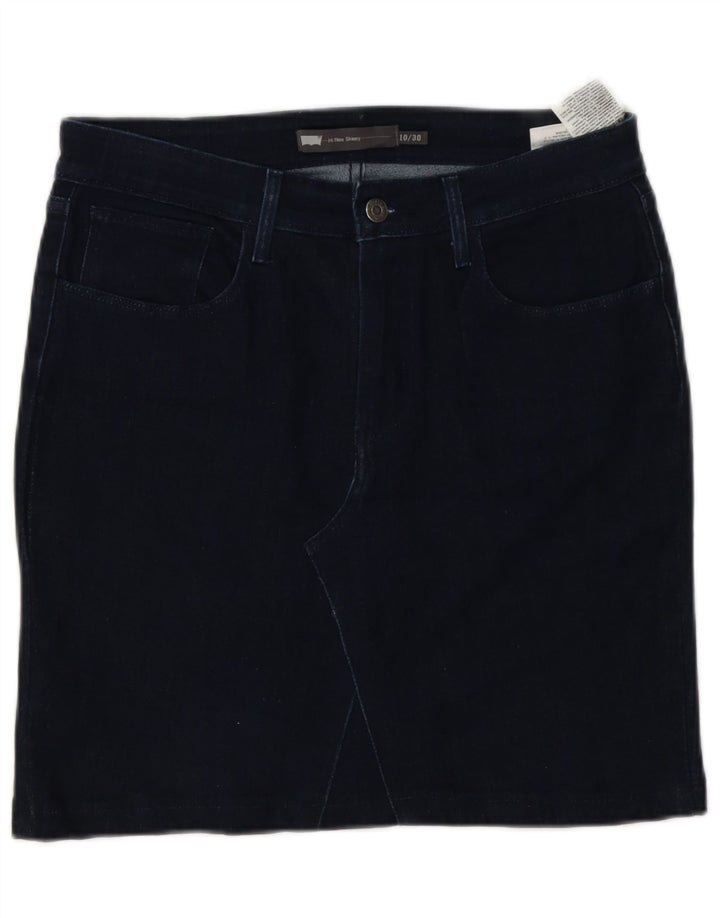 Gonna in denim da donna Levi's W30 cotone blu navy medio