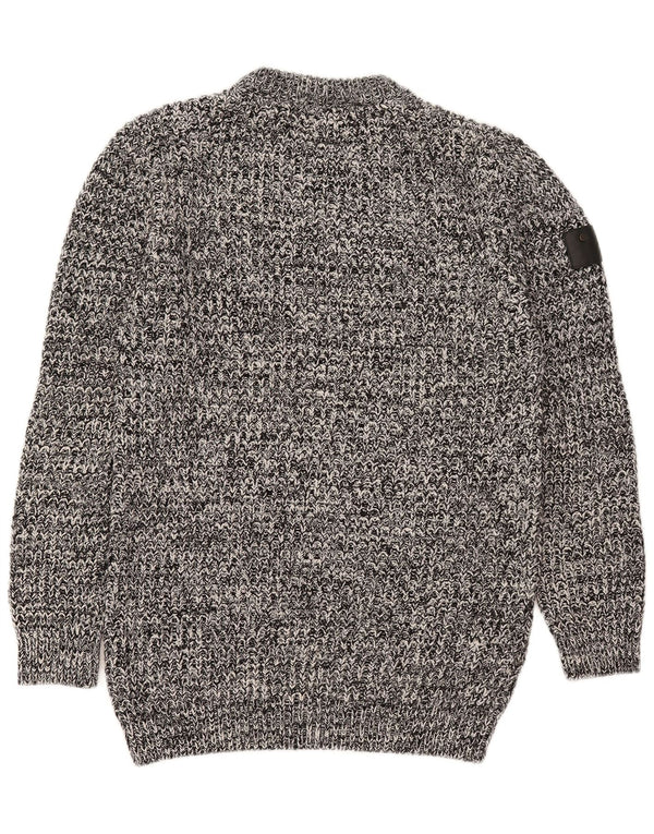 Maglione maglione girocollo da uomo Superdry grande grigio screziato