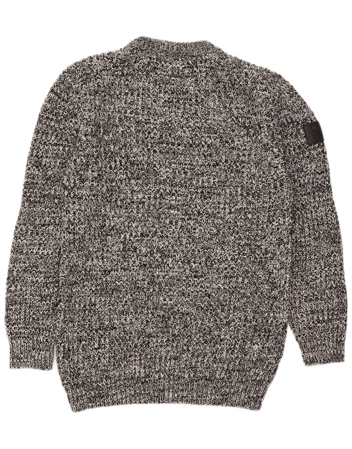 Maglione maglione girocollo da uomo Superdry grande grigio screziato