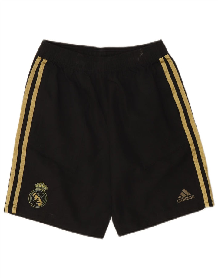 Pantaloncini sportivi Adidas Climalite da ragazzo 11-12 anni in poliestere nero