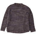 Maglione maglione girocollo da donna Zara UK 14 blu navy medio screziato