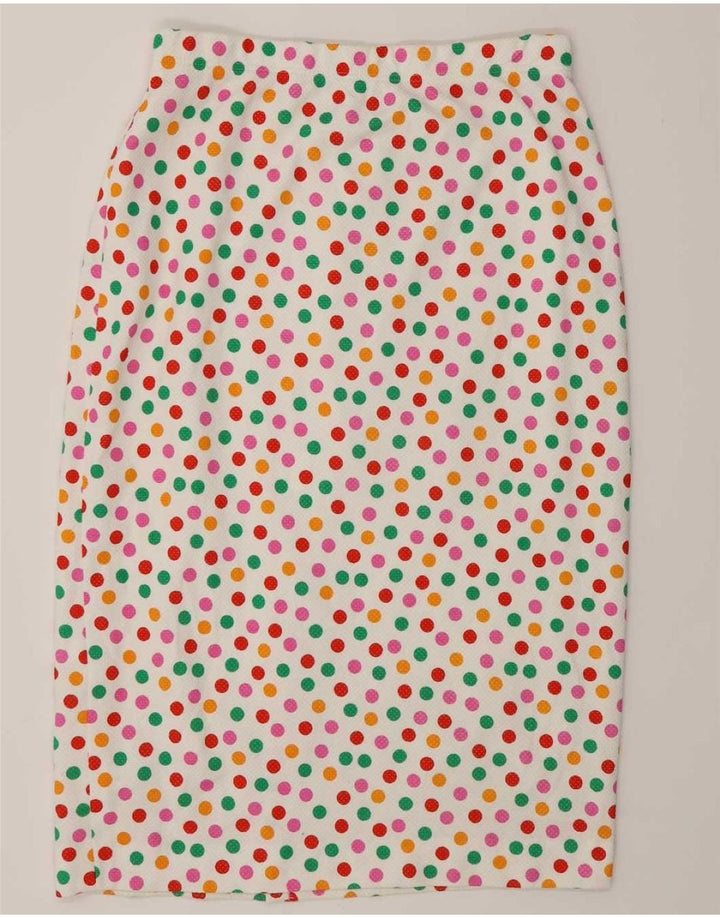 Set gonna da donna in 2 pezzi a 4 bottoni Liola IT 46 grande W28 a pois bianchi