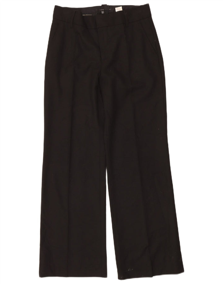 Pantaloni da abito a gamba larga da donna Zara EU 38 Small W28 L32 Poliestere nero