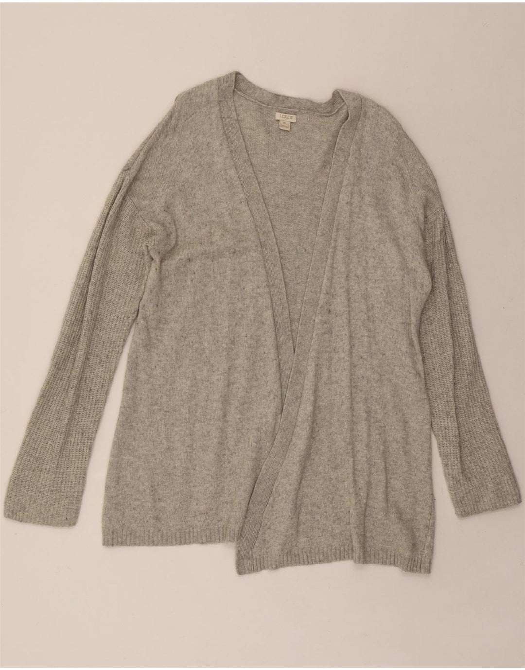 J. CREW Womens Open Cardigan Sweater UK 18 XL Grey Wool Vintage J. Crew and Second-Hand J. Crew from Messina Hembry 