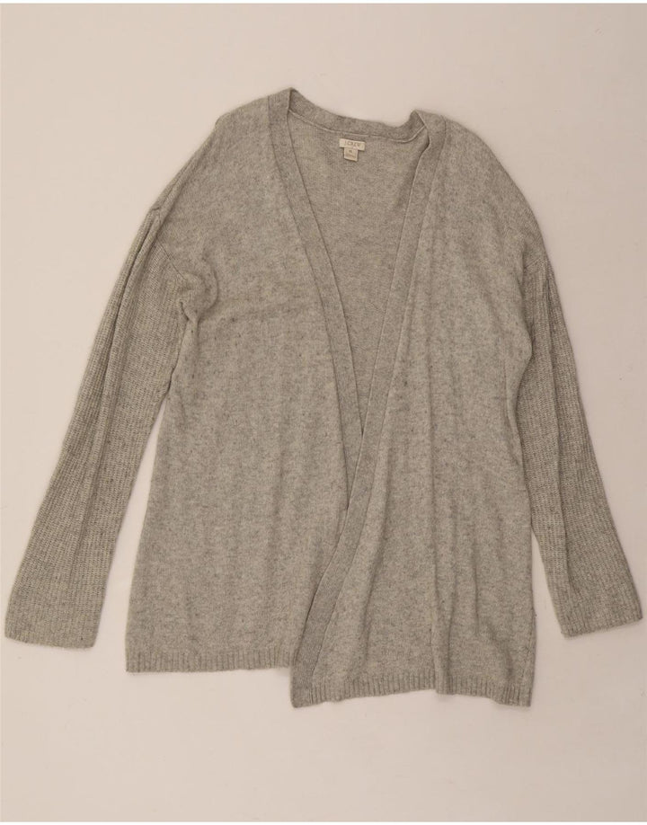 J. CREW Womens Open Cardigan Sweater UK 18 XL Grey Wool Vintage J. Crew and Second-Hand J. Crew from Messina Hembry 