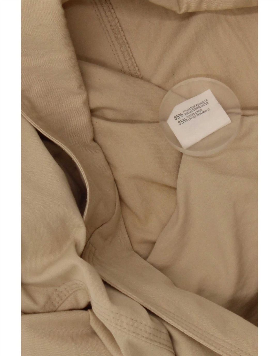 Giacca blazer a 2 bottoni corta da donna Stefanel UK 16 grande poliestere beige