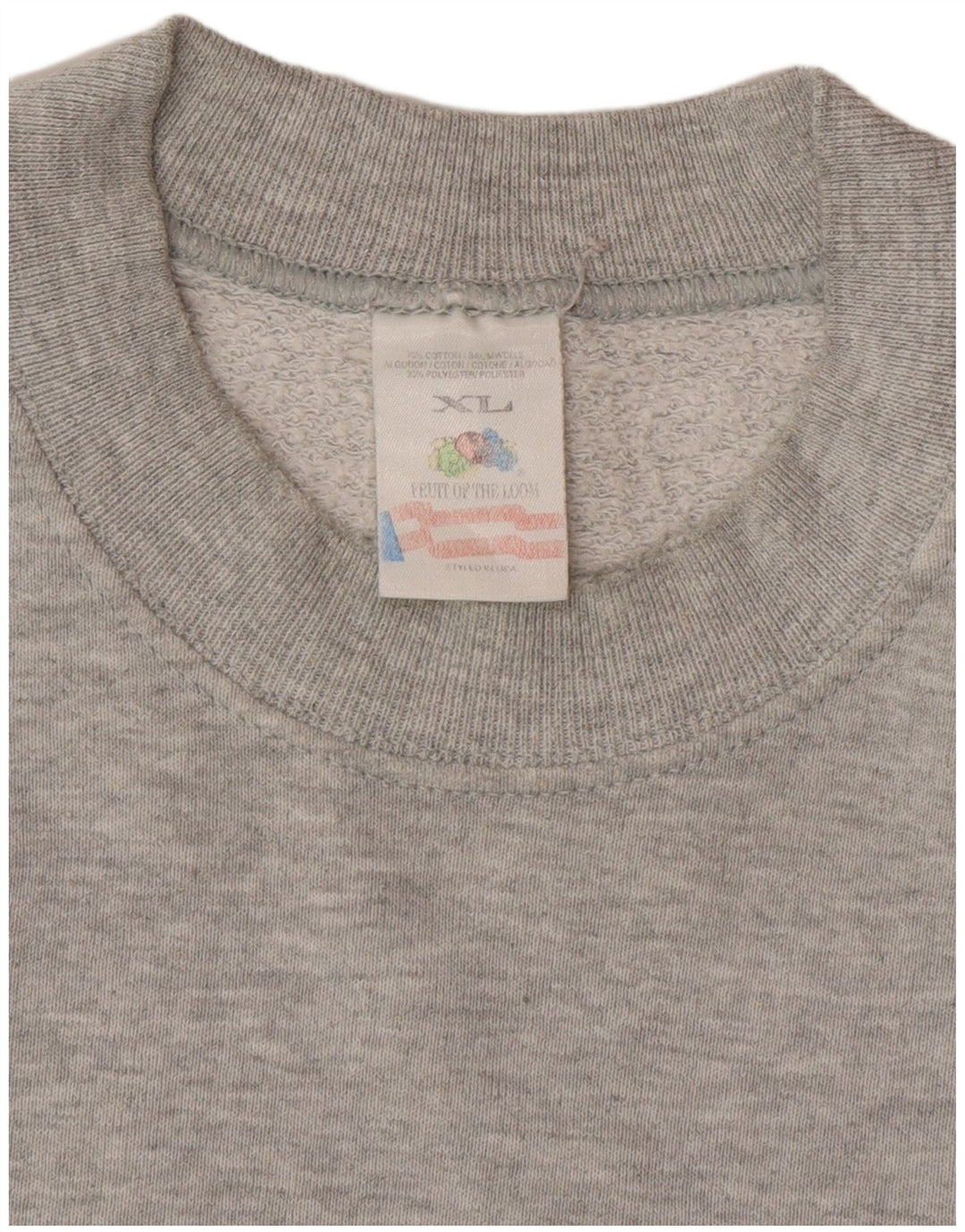 Felpa da uomo vintage maglione XL in cotone grigio