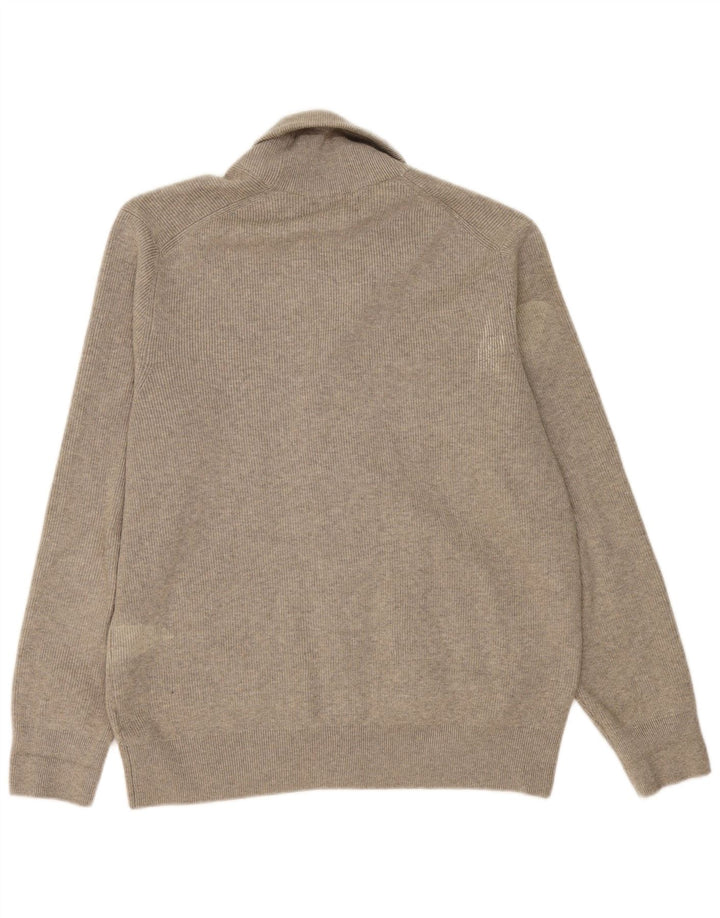 MARKS & SPENCER Maglione cardigan da uomo UK 44/46 XL Poliestere grigio