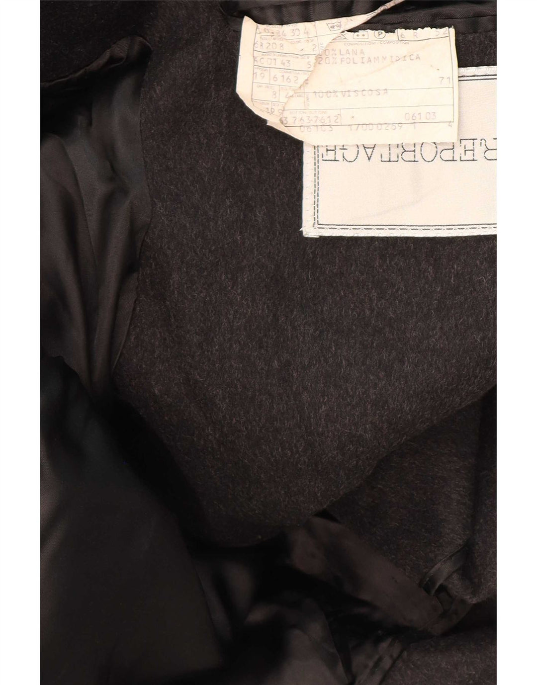 Cappotto Uomo Reportage IT 52 XL Lana Nera