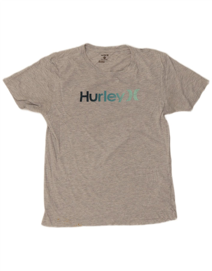 T-shirt grafica da uomo Hurley Top piccola grigia