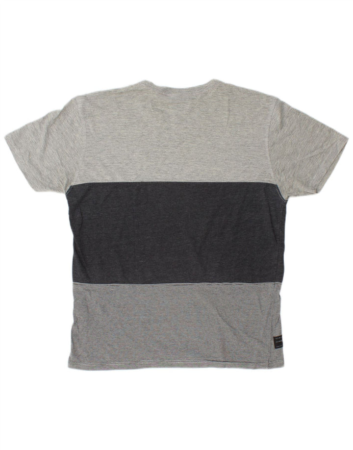 T-shirt da uomo Oakley Top in cotone color block grigio medio