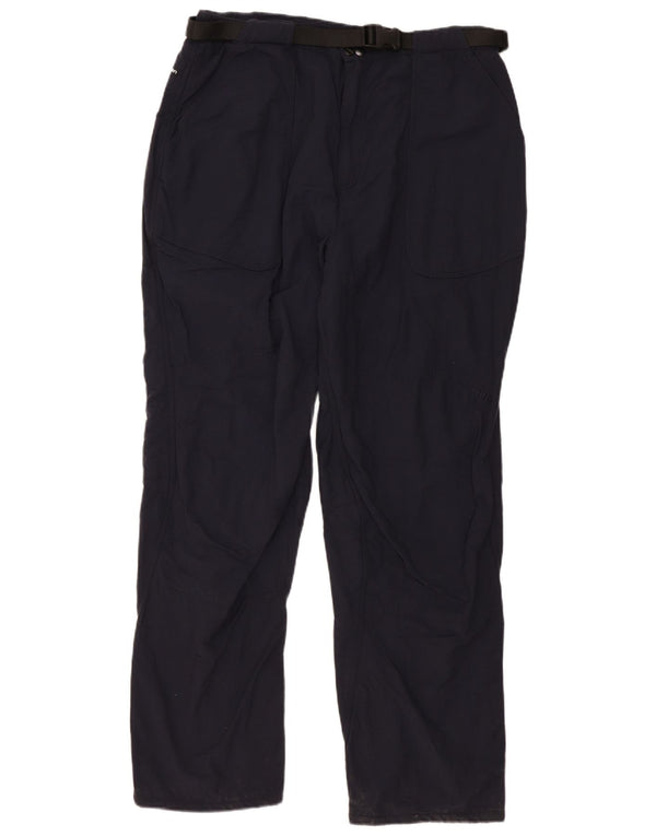 Pantaloni dritti da uomo Rohan giacca a vento XL W38 L32 poliestere blu navy